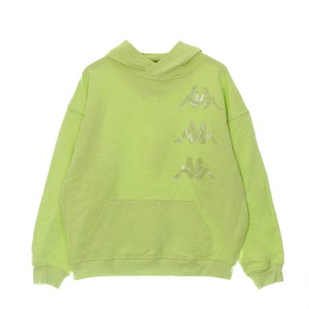 KAPPA Felpa Cappuccio Uomo Authentic Floris Green Lime da uomo