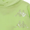 KAPPA Felpa Cappuccio Uomo Authentic Floris Green Lime da uomo