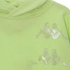 KAPPA Felpa Cappuccio Uomo Authentic Floris Green Lime da uomo