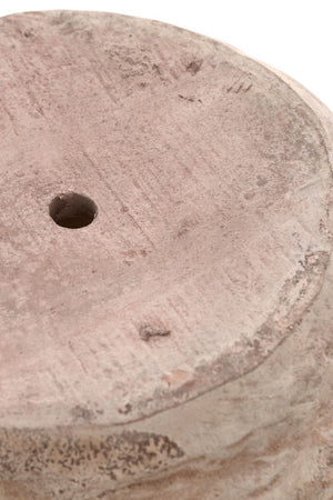 Vasi "Teide" basso in Terracotta Brunita per uso interno ed esterno set da 2