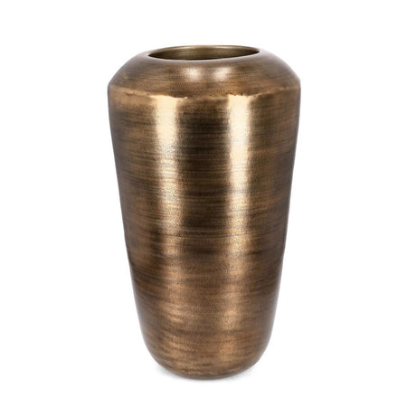 Vaso "Nadu" tondo in metallo per uso interno ed esterno h 89 cm
