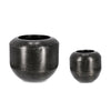 Vaso Nadu in metallo per uso interno ed esterno set da 2