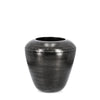 Vaso Nadu tondo in metallo per uso interno ed esterno h 50 cm