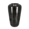 Vaso Nadu tondo in metallo per uso interno ed esterno h 89 cm