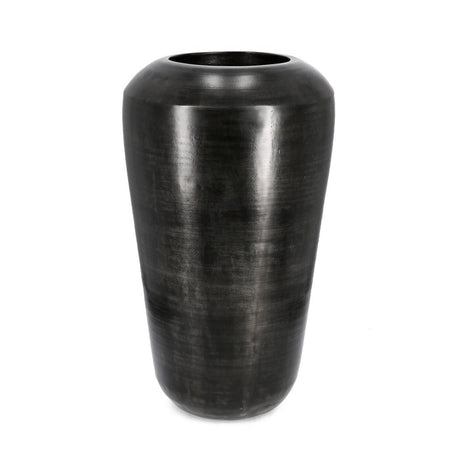 Vaso "Nadu" tondo in metallo per uso interno ed esterno h 89 cm