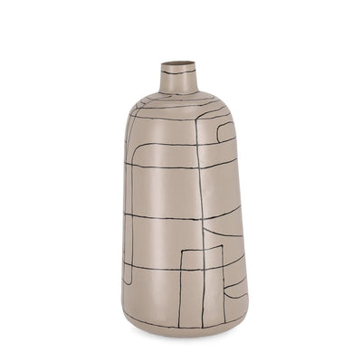 Vaso bottiglia Siva in metallo per uso interno ed esterno h 44,5 cm