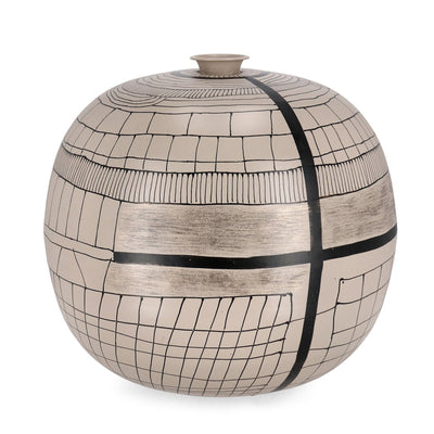 Vaso bottiglia Siva tondo in metallo per uso interno ed esterno