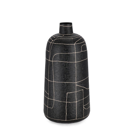 Vaso bottiglia "Siva" in metallo per uso interno ed esterno h 44,5 cm