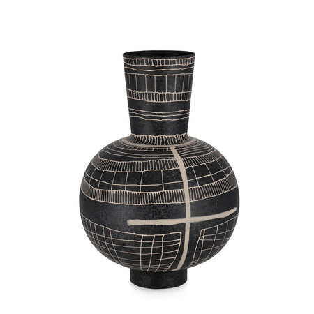 Vaso bottiglia "Siva" in metallo per uso interno ed esterno h 43 cm