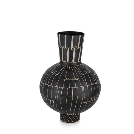 Vaso bottiglia "Siva" in metallo per uso interno ed esterno h 33 cm