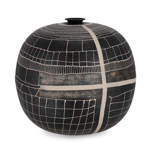 Vaso bottiglia Siva tondo in metallo per uso interno ed esterno