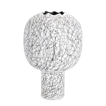 Vaso bottiglia "Raini" in metallo bianco per uso interno ed esterno h 50 cm