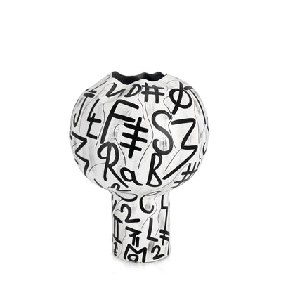 Vaso bottiglia Raini in metallo bianco per uso interno ed esterno h 43 cm