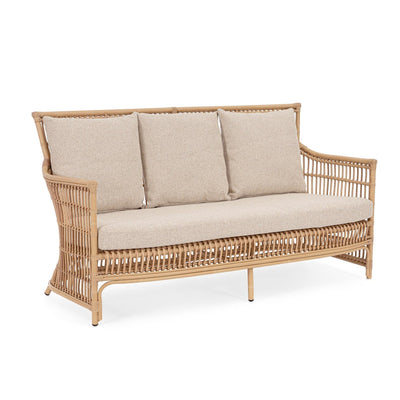 Divano Adelma in alluminio verniciato a polvere da giardino e veranda