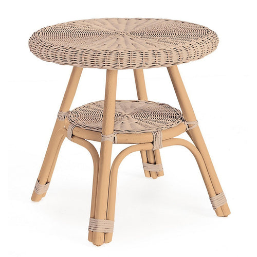 Tavolino Alliss in rattan e fibre naturali, per esterno, da 52 x 52 cm