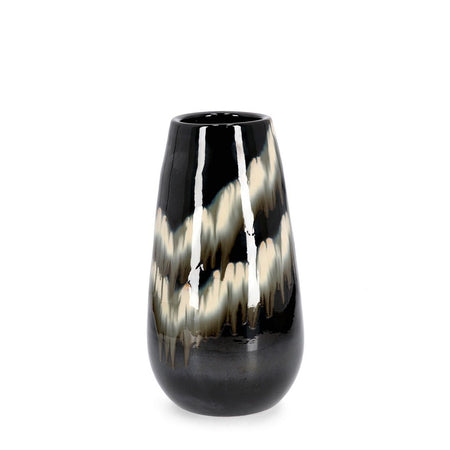 Vaso "Coira" svasato in terracotta smaltata per uso esterno h 48 cm