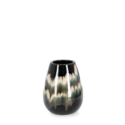 Vaso Coira svasato in terracotta smaltata per uso esterno h 32 cm