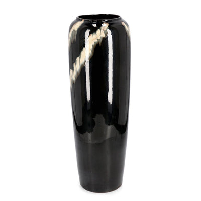 Vaso Coira alto in terracotta smaltata per uso esterno h 81 cm