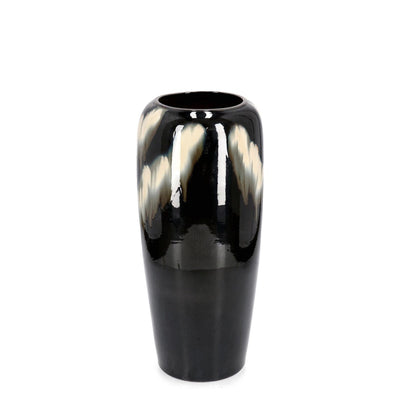 Vaso Coira alto in terracotta smaltata per uso esterno h 59 cm