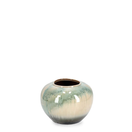 Vaso "Coira" tondo in terracotta smaltata per uso esterno Ø 25 cm