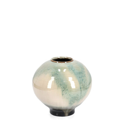 Vaso Coira tondo in terracotta smaltata per uso esterno Ø 30 cm