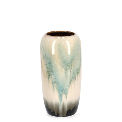 Vaso Coira svasato in terracotta smaltata per uso esterno h 40 cm