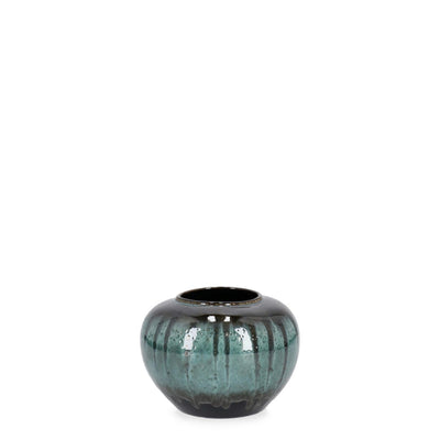 Vaso Coira tondo in terracotta smaltata per uso esterno Ø 25 cm