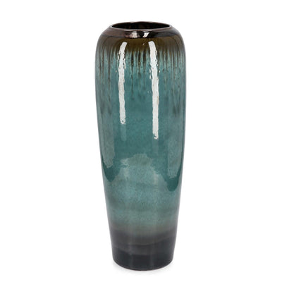 Vaso Coira svasato in terracotta smaltata per uso esterno h 72 cm