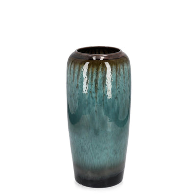 Vaso Coira svasato in terracotta smaltata per uso esterno h 50 cm