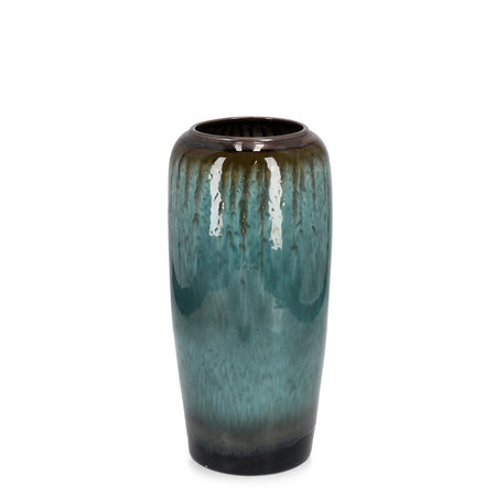 Vaso "Coira" svasato in terracotta smaltata per uso esterno h 50 cm