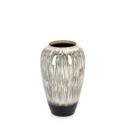 Vaso Coira bombato in terracotta smaltata per uso esterno h 40 cm