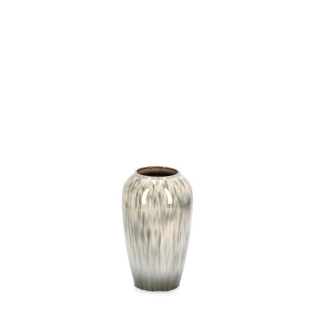 Vaso "Coira" svasato in terracotta smaltata per uso esterno h 26 cm