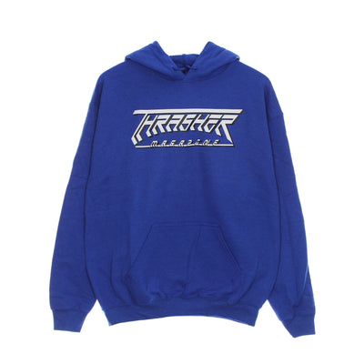 THRASHER Felpa Cappuccio Uomo Future Logo Hood Royal da uomo
