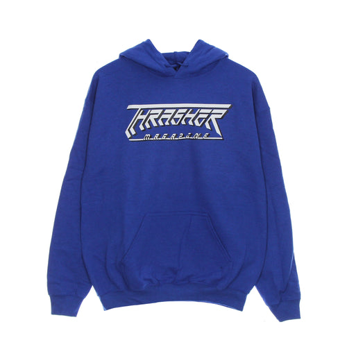 THRASHER Felpa Cappuccio Uomo Future Logo Hood Royal da uomo