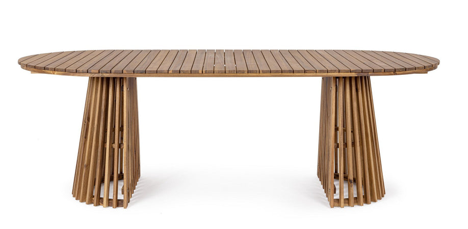 Tavolo "Rodano" in legno di acacia con finitura ad olio per arredo casa