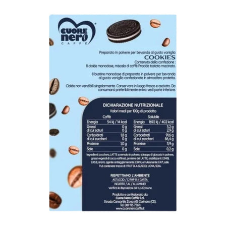 Cuore Nero Caffè I Gustosi 8 Cialde + 8 Bustine Solub. Cookies