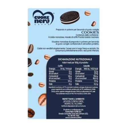 Cuore Nero Caffè I Gustosi 8 Cialde + 8 Bustine Solub. Cookies