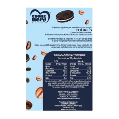 Cuore Nero Caffè I Gustosi 8 Cialde + 8 Bustine Solub. Cookies