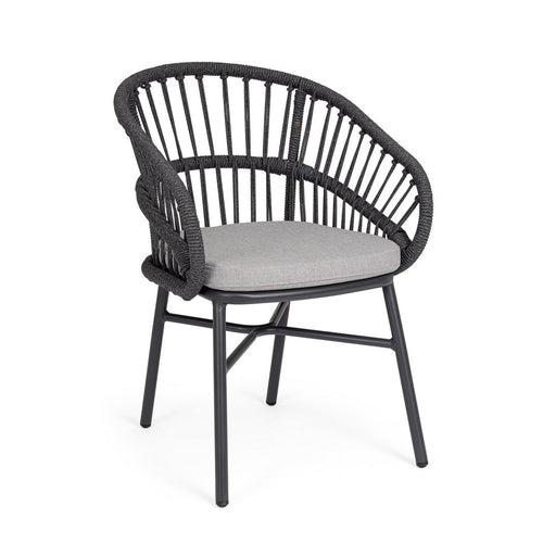 Sedia Odivelas struttura in alluminio con cuscino per esterni