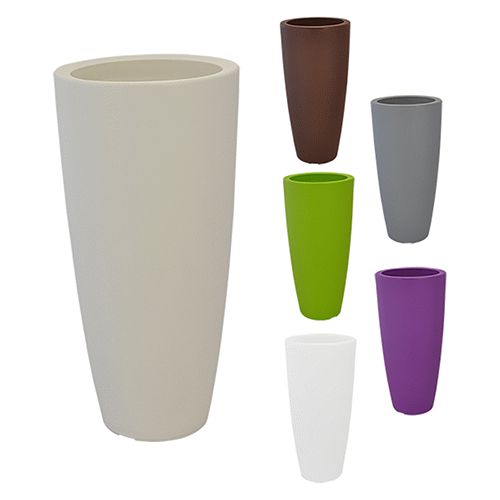 VASO TONDO 'STILO' Ø cm 40xh.90 - 20 lt. grigio