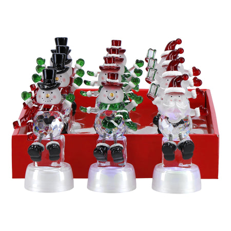 Figure personaggi espositivi con luci Led per decorazioni natalizie