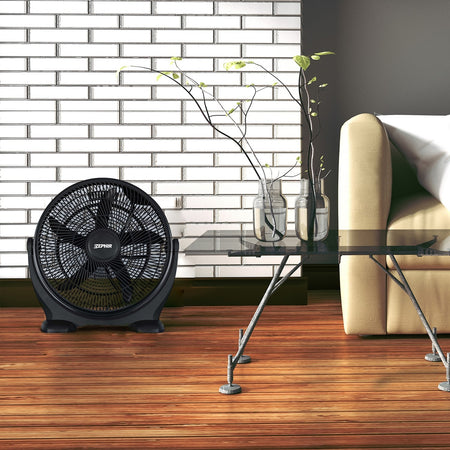 ZEPHIR ZBF04CM Ventilatore Da Terra E Da Muro 50W Ad Alta Velocità Nero Pale Da 40cm