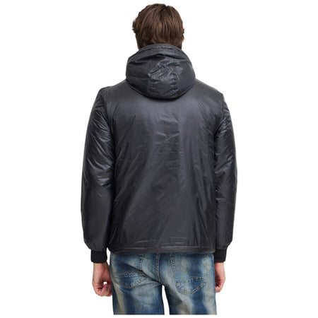 Blend giacca giubbino nero con cappuccio 20717228