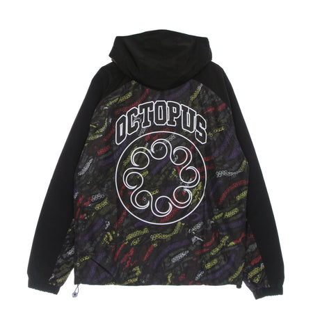 OCTOPUS Giacca a Vento Uomo Deco Hood Jacket Black da uomo