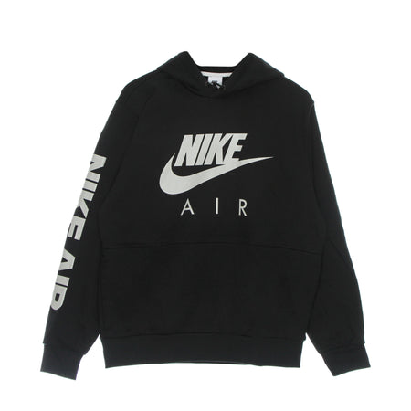 Nike Felpa Cappuccio Uomo Air Basketball Pullover Hoodie Black/light Bone da uomo