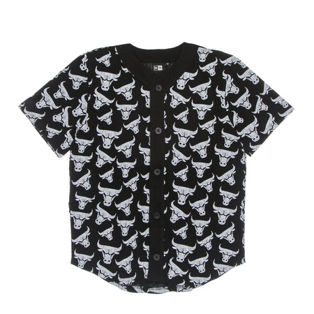 NEW ERA Casacca Bottoni Uomo Nba Aop Distressed Logo Button Up Chibul Black da uomo