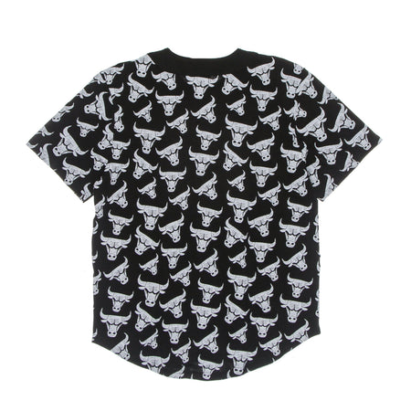 NEW ERA Casacca Bottoni Uomo Nba Aop Distressed Logo Button Up Chibul Black da uomo