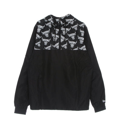 NEW ERA Giacca a Vento Infilabile Uomo Nba Distressed Logo Windbreaker Chibul Black da uomo