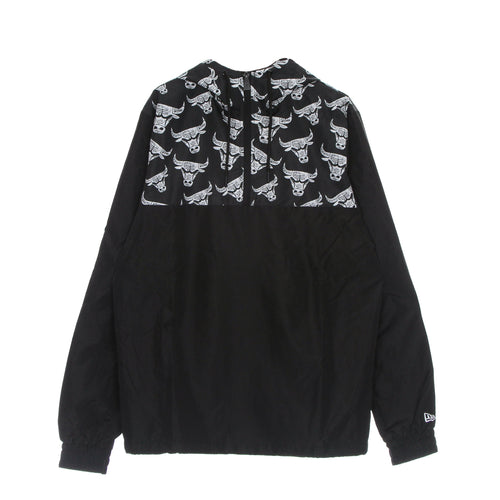 NEW ERA Giacca a Vento Infilabile Uomo Nba Distressed Logo Windbreaker Chibul Black da uomo