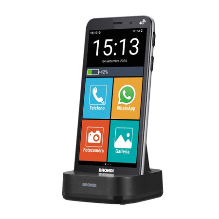 Brondi Amico Vero 4G 14,5 cm (5.7'') Doppia SIM Android 14 USB tipo-C 3 GB 32 GB 2800 mAh Nero